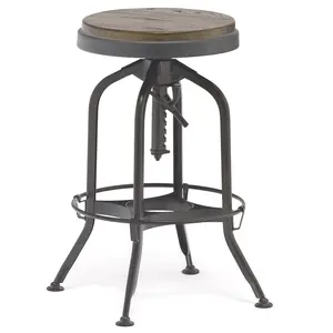 Gran oferta, taburetes de Bar de altura ajustable de Metal Industrial, taburete de Bar para el hogar, Bistros, <span class=keywords><strong>Toledo</strong></span>, Vintage - Product Image 1