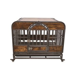 Fabbrica su misura in legno di lusso casa per animali domestici stile gabbia per cani moderna decorazione della casa del gatto con doppia porta - Product Image 6