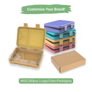 Reusable BPA Free Tritan Kids Bento <b>Box</b> 4 Compartments Leak Proof Microwave Safe Removable Inner Tray <b>School</b> Lunchbox - Product Image 5