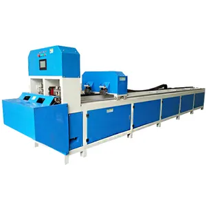 Cnc Automatic Electric Single Double Head Aluminum Composite Tube Pipe Punch Hole Hydraulic Cutting Angle Punch Machine