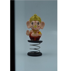 Estatua de Plástico de Shree Ganesh Skin Fun Spring para Decoración de Escritorio en Casa u Oficina, Regalo de Primera Calidad - Product Image 1