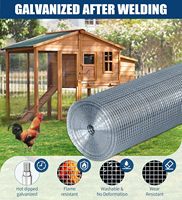 Grillage métallique 1/2 pouce 16 po x 100 pi 19 gauge, rouleaux de grillage galvanisé à chaud pour poulailler, clôture de volière