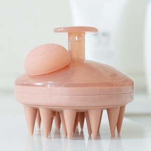 Vente en gros masseur de tête en silicone souple douche distributeur de stockage du cuir chevelu shampooing brosse cheveux cuir chevelu épurateur masseur peigne à cheveux - Product Image 2