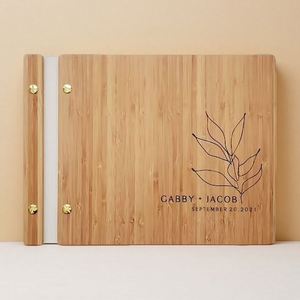 Libro de Visitas de Madera de Bambú con Logotipo Personalizado para Año Nuevo, Tapa Dura A4, 25 Hojas, Empaquetado al por Mayor, Estilo Promocional, Regalo - Product Image 5
