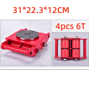 6 टन स्टील कार्गो ट्रॉली फर्नीचर लिफ्टर 4 पीसी मोवर रोलर्स भारी शुल्क संयंत्र परिवहन ट्रॉली फैक्टरियों ओम/ओडम समर्थित - Product Image 3