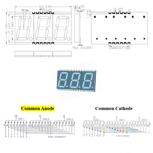 Düşük Güç Tüketimi 0,56 İnç <span class=keywords><strong>3</strong></span> Haneli 7 Segment SMD Ekran Houkem-5631SMD-A/BSR OEM/ODM - Product Image 6