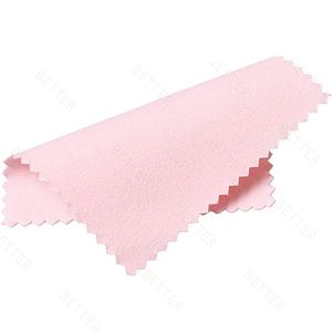 ピンククリーン布カスタム素材両面フリースロゴカスタムシルバージュエリー研磨マイクロファイバースエードクリーニング布 - Product Image 5