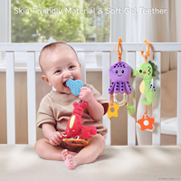 Tumama Enfants 3 Pcs Marine Suspendu Hochet Ensemble Mer Animal Doux Suspendu Poussette Jouets Pour Bébé Berceau Multifonctionnel Hochet Jouet Ensemble