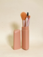 Accessoires de beauté pour femmes, pinceaux de maquillage portables avec étui, faciles à ranger, deux couleurs disponibles, kits de pinceaux cosmétiques