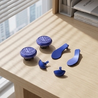 Boutons métalliques interchangeables, style gravé, stick de remplacement pour manette PS5 Edge, joysticks amovibles en métal, 4 pads.