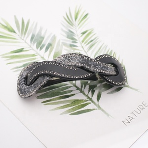 CANYUAN personalizzato affascinante accessori per capelli francesi unico Twist donna strass mollette per capelli all'ingrosso - Product Image 6