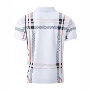 가슴 매칭 패션 Camisas Para Hombres 남성용 라펠 골프 폴로 티셔츠 반팔 폴로 셔츠