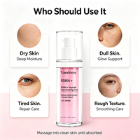 Crème Hydratante Éclatante au ADN de Saumon PDRN et Acide Hyaluronique Rose pour le Visage : Soin Anti-Taches, Hydratation et Élasticité pour les Zones Sombres