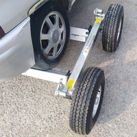 Chariot de déplacement de voiture en alliage d'aluminium 3,5 tonnes (3500 kg) avec grandes roues, largeur réglable, roues en caoutchouc, capacité de 7700 lb pour réparation automobile