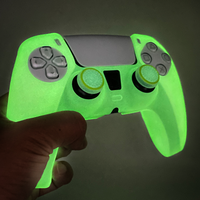 Housse en silicone pour manette de jeu PS5, couleur unie, lumineuse, protection pour manette de jeu PS5, housse en silicone