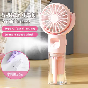 <span class=keywords><strong>Ventilador</strong></span> <span class=keywords><strong>nebulizador</strong></span> de mano portátil, alimentado por batería recargable, rocía niebla de agua. <span class=keywords><strong>Ventilador</strong></span> de refrigeración personal pequeño y compacto - Product Image 6