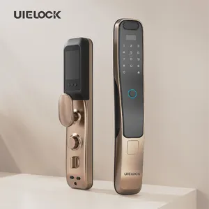 UIELOCK New Design Tuya App Fully Automatic Design Electronic Door Lock Smart Fingerfrint Digital Door Lock