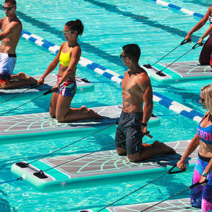 Opblaasbare gymnastiekmat, opvouwbaar, fitness, drijvend aquamat voor zwembad, opblaasbare yogamat op water - Product Image 1