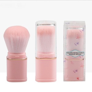 Retractable Square Makeup Brush Single Head Portable Loose Powder Blush Brush Soft Synthetic Fiber Travel Cosmetic Tool - Product Image 5