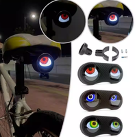 Luz Trasera LED para Motocicleta Universal, Diseño Ojos de Diablo, Control por Aplicación, Plástico ABS