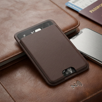 Tempat GPS Airtag untuk Dompet Kartu Android Pria Mini Silikon 4 Pack Pelacak Lokasi Dual Tracking