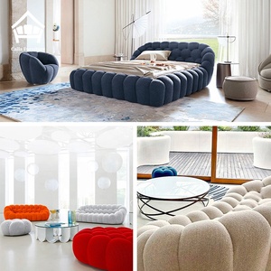 Ensemble de canapés de football en tissu hautement élastique de qualité supérieure, design moderne et modulaire, avec courbes bulle, pour villa et espace artistique de luxe - Product Image 4