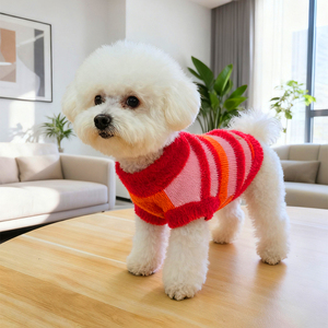 Pull pour chien personnalisé de style classique, écologique, en coton tricoté, fil de polyester, imprimé, saison hiver-printemps, vêtements pour petits animaux - Product Image 4