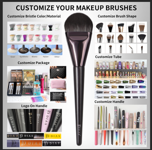 Juego de 10 Brochas para Difuminar Sombras de Ojos, con Mango de Plástico y Fibra Sintética, Duraderas, Respetuosas con la Piel, con Logotipo Personalizado - Product Image 6