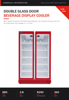 Congélateur-réfrigérateur commercial à prix d'usine, combiné, avec porte vitrée verticale, tout en verre, pour boissons