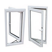 Ventanas Abatibles de PVC Modernas Personalizadas al por Mayor, con Malla de Fibra de Vidrio, Aislamiento Acústico, Rotura de Puente Térmico, Calificadas por Energy Star