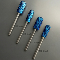 Forets à ongles bleus 4XC 5XC, tailles S et L, têtes lisses pour ongles en acrylique