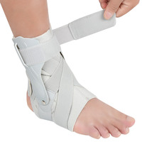Protecteur de Cheville Anti-Dérapant avec Fixation, Sangle de Maintien Compressif et Respirant pour Entorse