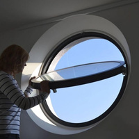 Ventanas Circulares de Diseño Moderno Estilo Europeo con Marco de Aleación de Aluminio, Ventanas Pivotantes Circulares en Venta