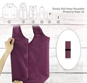 Factory Custom Logo 190t Polyester Eco <b>Bag</b> Ripstop Machine-Washable Grocery Tote <b>Foldable</b> Recyclable Cartoon <b>Shopping</b> <b>Bag</b> MIDDLE - Product Image 3