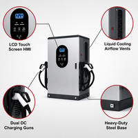 Système de stockage d'énergie industriel LiFePO4 OEM 100 kWh, station de recharge pour véhicules électriques 80 kW, refroidissement liquide, double pistolet, IP54, certifié CE