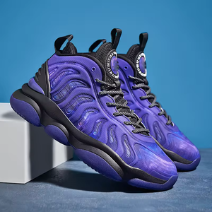 Teenagers <b>Basketball</b> Style Shoes High-Top <b>Basketball</b> Sport Shoes <b>Outdoor</b> Breathable Rubber Casual Leather Shoes <b>Basketball</b> Shoes - Product Image 3