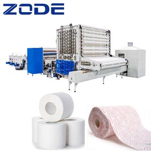 Máquina para Fabricar Papel Tisú Totalmente Automática de 450 m/min, Línea de Producción Completa de Papel Higiénico, Convertidor de Rollos de Papel Higiénico de Alta Producción - Product Image 1