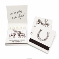 Boîtes d'allumettes personnalisées imprimées sur mesure, motif Lion et Cerf, pour mariage, souvenir, cadeau