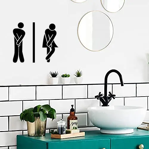Fotos engraçadas do vaso sanitário, decoração de parede para casa, arte removível, acessórios de porta, mural adesivo de vinil