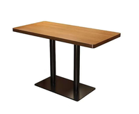 Tables de salle à manger de restaurant en bois massif stratifié MDF carrées sur mesure