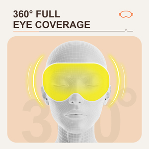 Máscara de Olhos Respirável em Malha Elástica com Contorno 3D para Viagem, Máscara de Sono Blackout Sem Pressão nos Olhos - Product Image 4