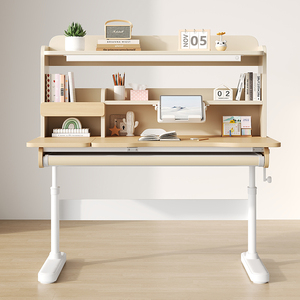 Escritorio de aprendizaje para niños de alta calidad, muebles para el hogar ajustables en altura, mesa de estudio ergonómica de madera para niños y silla con estantería - Product Image 2