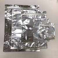 Lot de 100 sachets refermables à fond plat en Mylar avec fenêtre, qualité alimentaire, impression hélio pour stockage alimentaire et emballage pour petites entreprises