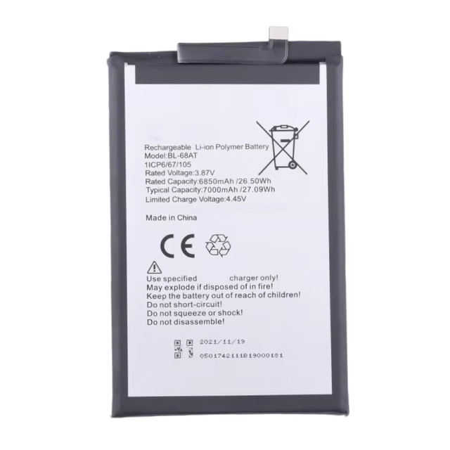 REAL CAP Replacement BL-68AT Battery for Tecno Infinix LE7 Mobile Phones POVA 2 Smartphone Lithium Batteries Factory Stock OEM