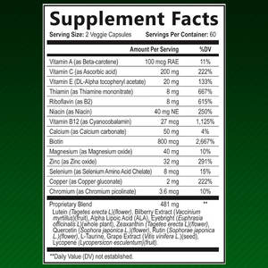 Healthife Eye Vitamins Suplemento mineral <span class=keywords><strong>Zinc</strong></span> Cobre Luteína Zeaxantina Apoya la tensión ocular seca Cápsulas para la salud de la visión - Product Image 2