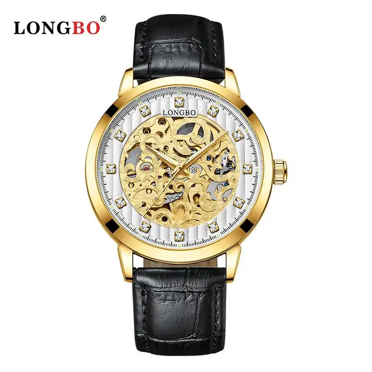 LONGBO 83309 new watch men automatic mechanical tourbillon clock fashion sport watch waterproof watches mens