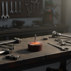 Ttake Abrasive Flap <b>Wheel</b> 80x20 Mm 240 Grit 6 Mm Shaft For Metal <b>Grinding</b> - Product Image 3