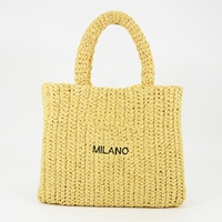 Herald Fashion — sac à main tissé en papier, sacs à bandoulière d'été de plage, sac de luxe marques de styliste à lettres ajouré, petit fourre-tout en raphia