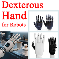 Pièces robotiques pour main robotique à cinq doigts, embout de préhension léger en acier inoxydable et aluminium usiné CNC, solution complète, MOQ 1, OEM