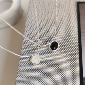 เวนชี่ เอส 925 สร้อยคอจี้เงินแท้ประดับเพชรรุ่นเกาหลีดีไซน์หรูหราโอเวลระดับไฮเอนด์ - Product Image 2